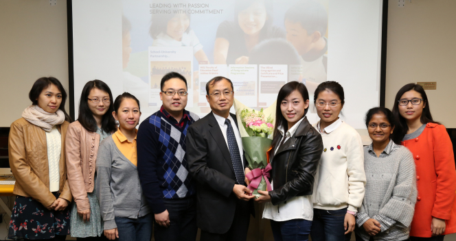 Students of Professor Frederick Leung congratulate Professor Leung to be named as Changjiang Scholar 2013/14 by the Ministry of Education in China.